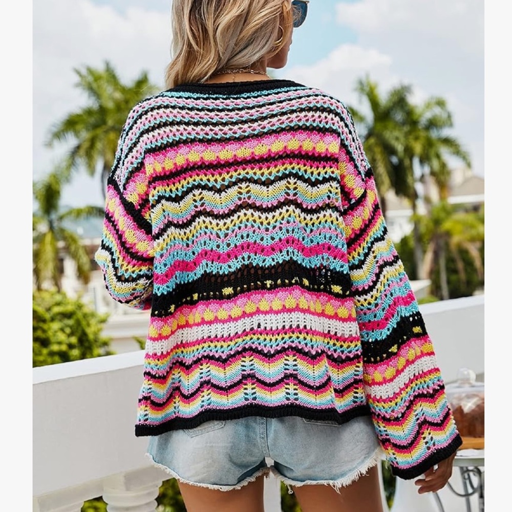 Colorful Knit Sweater - Picture 4 of 12